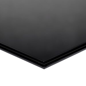 Image showing the closeup of the corner of the Black Low Profile Flat Black Base