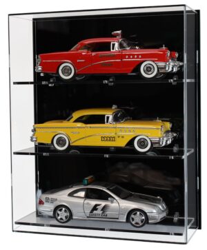 Acrylic Wall Display Case for Three 1:18 Scale Model Cars
