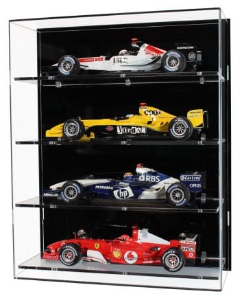 Acrylic Wall Display Case for Four 1:18 Scale Model Formula One Cars