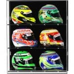 Acrylic Wall Display Case for Six 1:2 Scale Model F1/GP Helmets