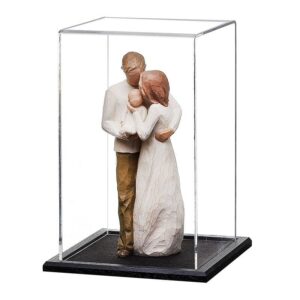 Main product image for the Acrylic Doll or Statuette Display Case including a Wooden Base - 225mm High (Choice of Base Colours)