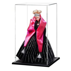 Main product image for the Acrylic Doll or Statuette Display Case including a Wooden Base - 500mm High (Choice of Base Colours)