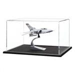 1:72  Scale Model Military Jet Display Case including a Wooden Base (Choice of Base Colours)