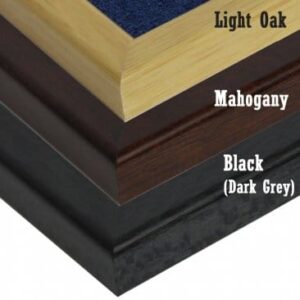 Image Showing the three different wood colours for the display case base.