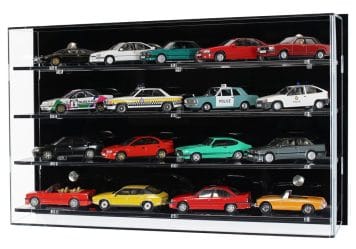 Acrylic Model Wall Display Case for 1:43 Scale Model Cars - 4 Shelves