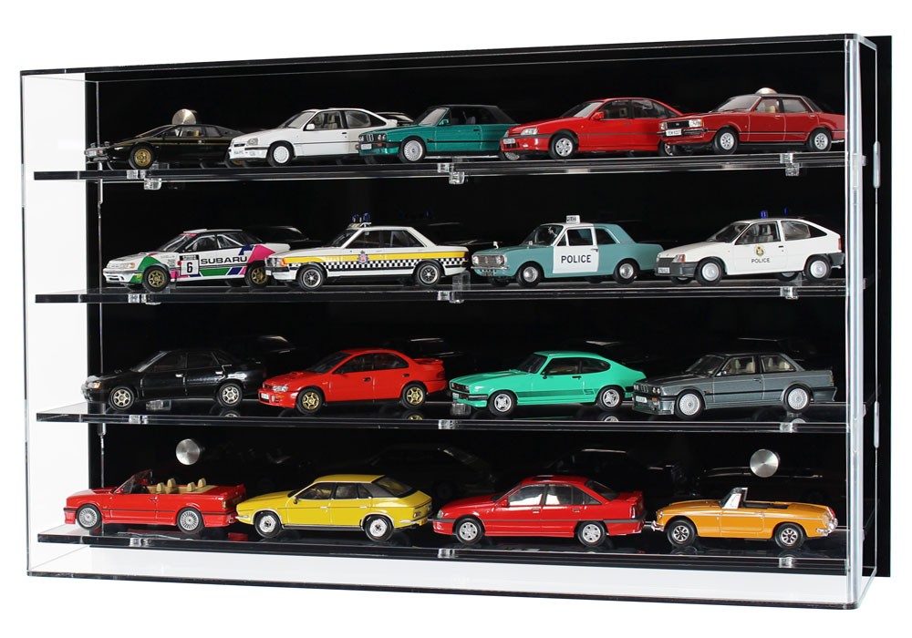 Vitrine murale modèle acrylique pour voitures miniatures à l'échelle 1:43 -  4 étagères - Vitrines acryliques