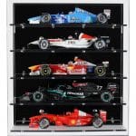 Acrylic Wall Display Case for Five Larger Modern 1:18 Scale Model Formula One Cars