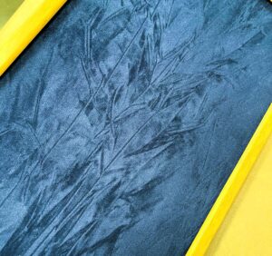 Crushed Velvet Effect Navy Blue Baize