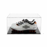 Display Case for a Pair of Football Boots, with a Flat Acrylic Base (Choice of Base Colours)
