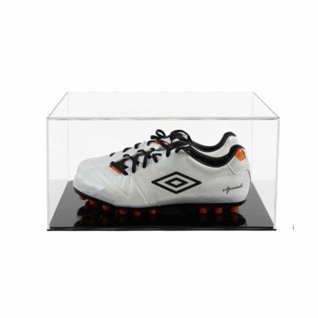 Display Case for a Pair of Football Boots, with a Flat Acrylic Base (Choice of Base Colours)