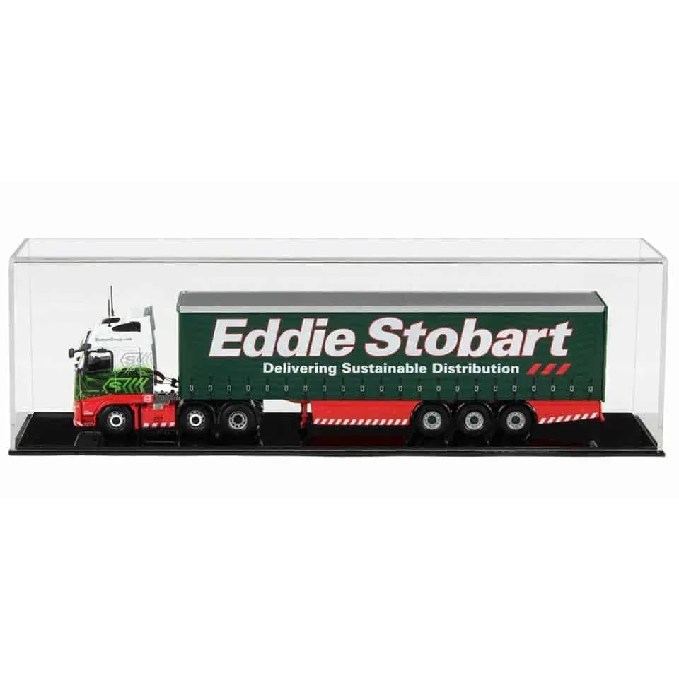 Acrylic Display Case for a 1:50 Scale Model Truck, with a Flat Acrylic Base (Choice of Base Colours)