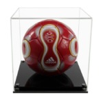 Display Case for a Football with a Modern Acrylic Base (Choice of Base Colours)