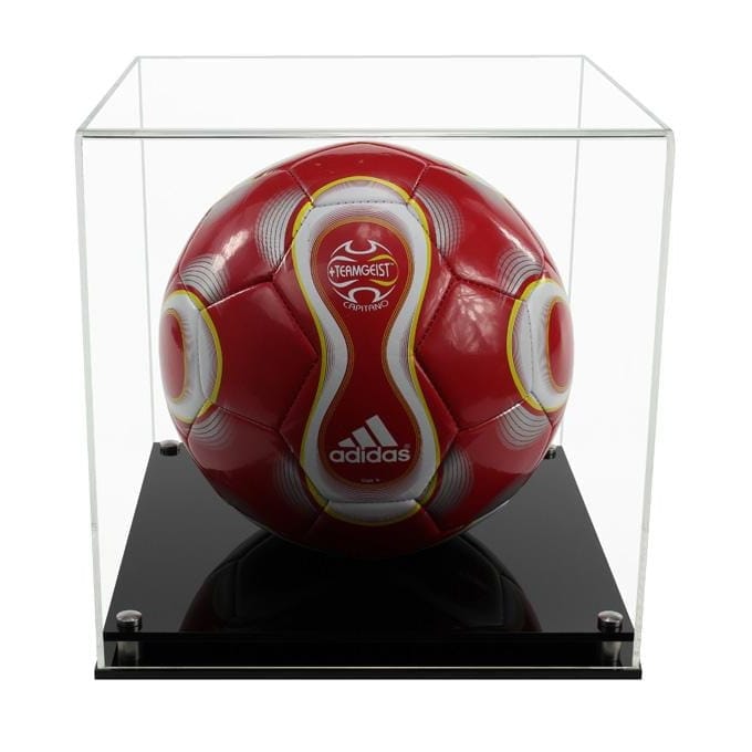 Display Case for a Football with a Modern Acrylic Base (Choice of Base Colours)