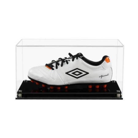 Display Case for a Single Football Boot with a Modern Acrylic Base (Choice of Colours)