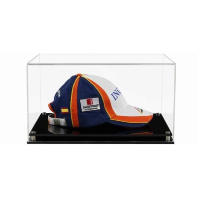 Acrylic Baseball Cap Display Case with Modern Base (Choice of Base Colours)