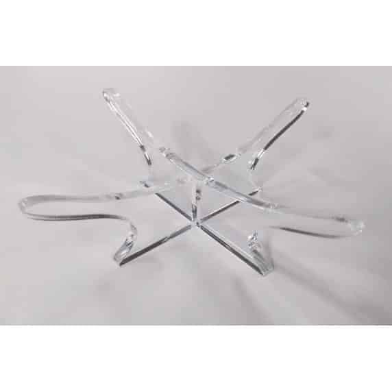 Main image of the clear ball stand, on a white background