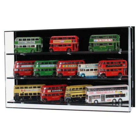 Acrylic Model Wall Display Case for 1:76 Model Buses- 3 Shelves