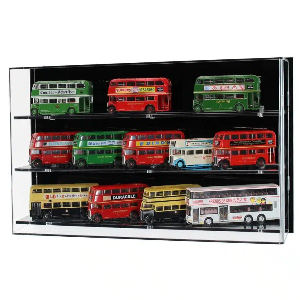 Vitrine murale modèle acrylique pour bus modèles 1:76 - 3 étagères