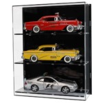 Acrylic Wall Display Case for Three 1:18 Scale Model Cars