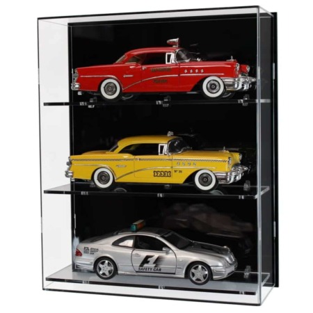 Acrylic Wall Display Case for Three 1:18 Scale Model Cars