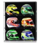Acrylic Wall Display Case for Six 1:2 Scale Model F1/GP Helmets