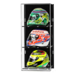 Acrylic Wall Display Case for Three 1:2 Scale Model F1/GP Helmets