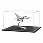 1:72  Scale Model Military Jet Display Case including a Wooden Base (Choice of Base Colours)