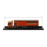 Acrylic 1:50 Scale Diecast Model Truck Display Case with Wooden Base (Choice of Base Colours)