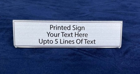Freestanding Printed Acrylic Sign - 100mm x 25mm