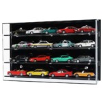 Acrylic Model Wall Display Case for 1:43 Scale Model Cars - 4 Shelves