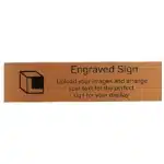 Flat Engraved Sign, 75mm x 20mm, Choice of Colours
