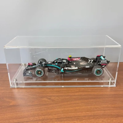 Modern Display Case for a 1:18 Scale Model F1 Car with Choice of Base Colours