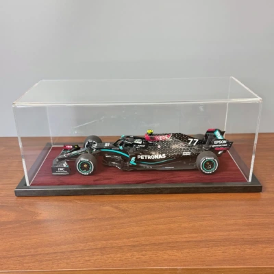 1:18 Scale Model F1 Car Display Case with a Wooden Base (Choice of Base Colours)